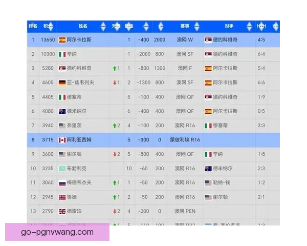 网球排名分析：谁将成为下一个王者？